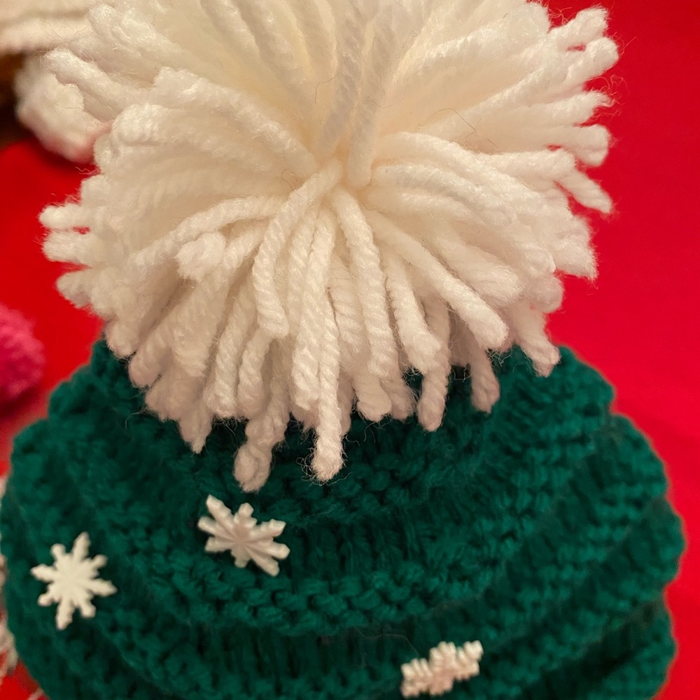 Hand knit baby hat
